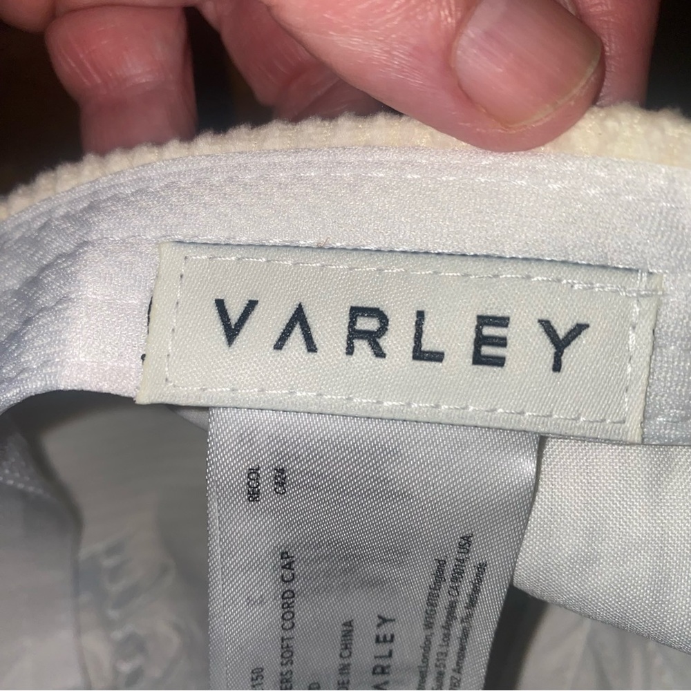 Varley Cream Ribbed Corduroy Baseball Cap - Picture 5 of 8